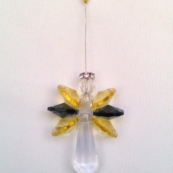 Bumble Bee Crystal Angel Rainbow Maker Suncatcher Rearview/ Window Ornaments - Picture 3 of 8